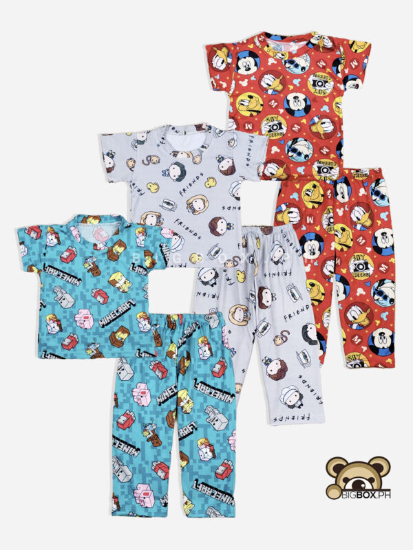 Boys Tshirt and Pajama Set display picture, minecraft, friends, mickey