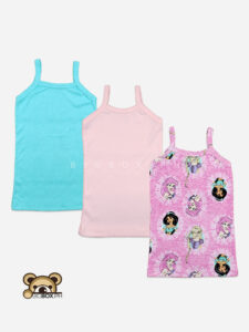 Pure Cotton Spaghetti Tank Top for Girls 1-8 Years Old