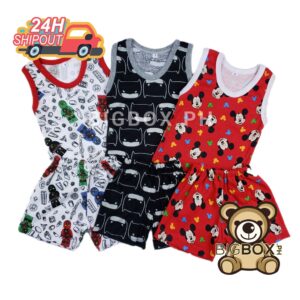 Kids Premium Basic Sando and Shorts Terno for Boys 1-6 Years Old