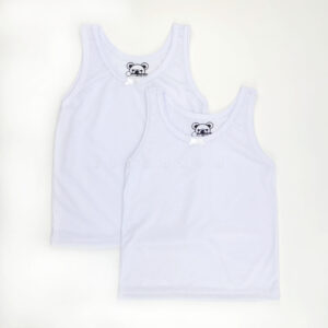 Kids Cotton Basic White Sando for Girls 1-12 Years Old