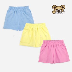 Kids Cotton Shorts with Pocket for Girls 1-10 Years Old