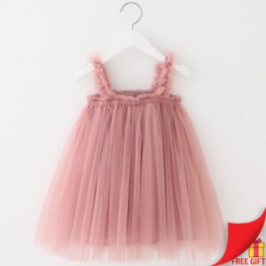 Frilly Tulle Gown Baptismal Party Dress
